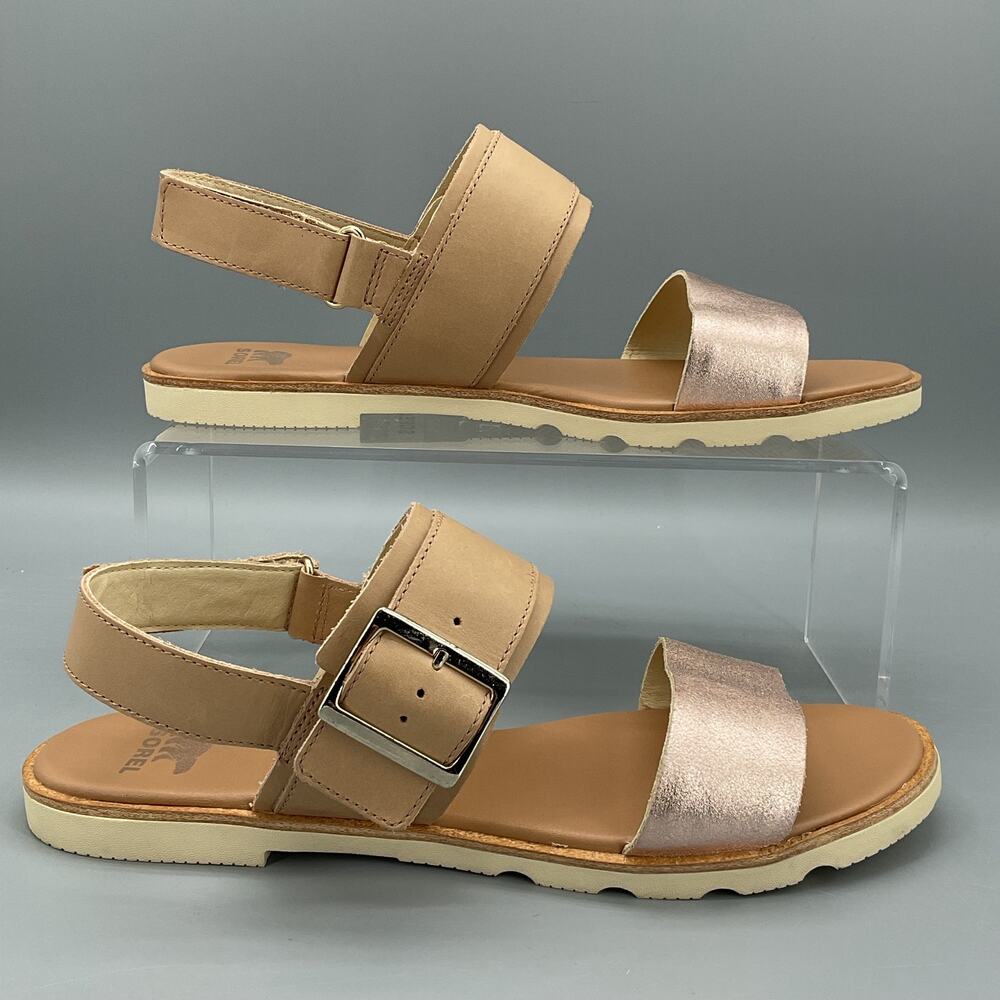 NEW Sorel Women’s Ella III Slingback Sandals Honest Beige Size 9.5